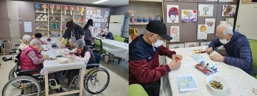 2022년 02월 17일 공예활동(새해호랑이 목걸이)